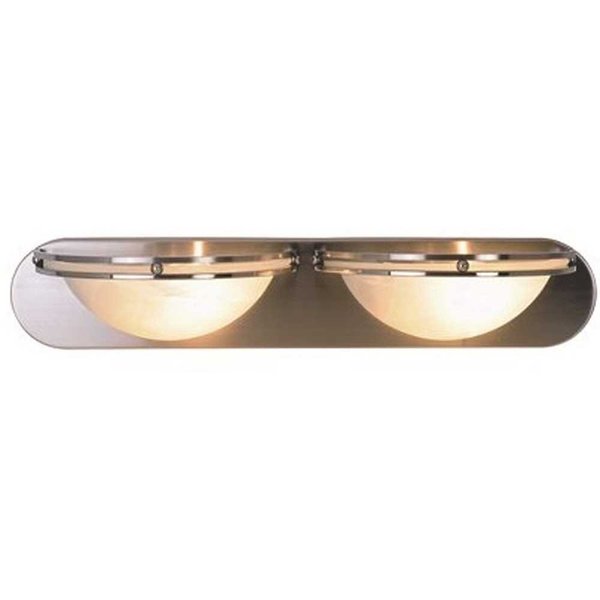 National Brand 2-Light Brushed Nickel Bath Light 617607